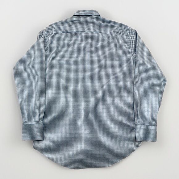 Peter Millar Men’s Med Blue Plaid Crown Sport Embroidered Performance Logo Shirt - Picture 11 of 11